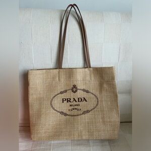 Prada Raffia Straw tote
